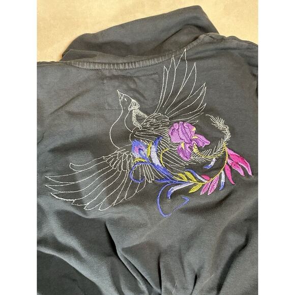 ANTHROPOLOGIE Antoinette C Embroidered Waterfall Frill Front Zip Small Jacket - Picture 9 of 14